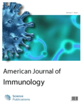 Blue American Journal of Immunology Study With Close Up of a Cell